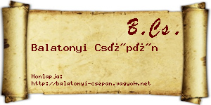 Balatonyi Csépán névjegykártya